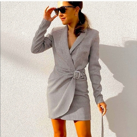 Zara * Bloggers Favorite houndstooth blazer dress - Picture 3 of 16